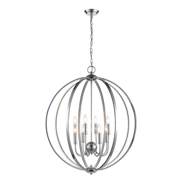 Venue 32'' Wide 8-Light Pendant - Chrome