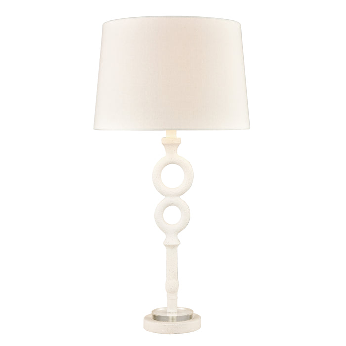 Hammered Home 33'' High 1-Light Table Lamp - Matte White