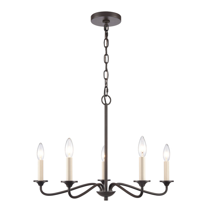 Quinn 24'' Wide 5-Light Chandelier - Old Bronze