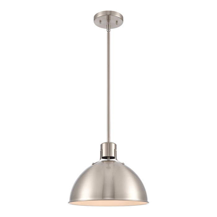 Zayne 12'' Wide 1-Light Pendant - Brushed Nickel