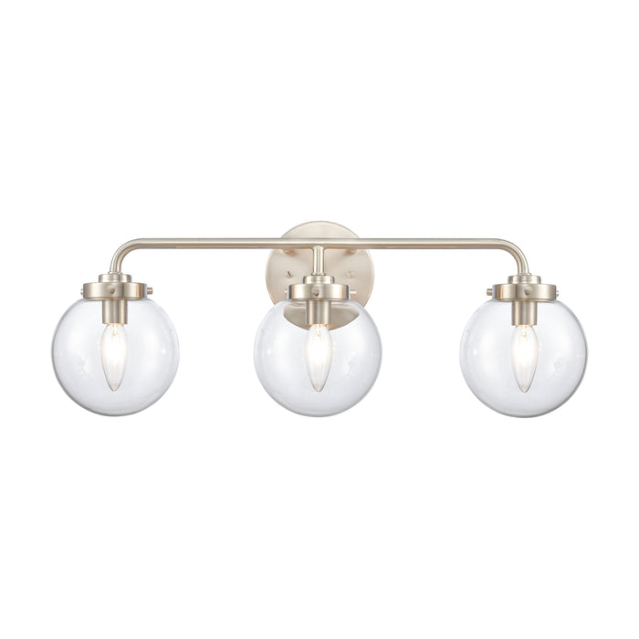 Fairbanks 22.75'' Wide 3-Light Vanity Light - Brushed Nickel and Clear