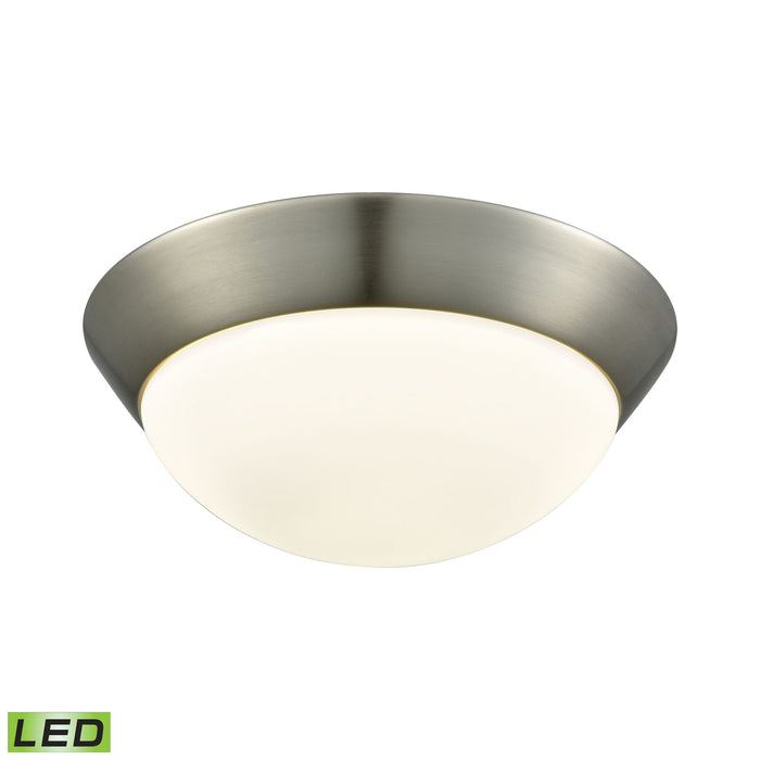 Contours 11'' Wide 1-Light Flush Mount - Satin Nickel