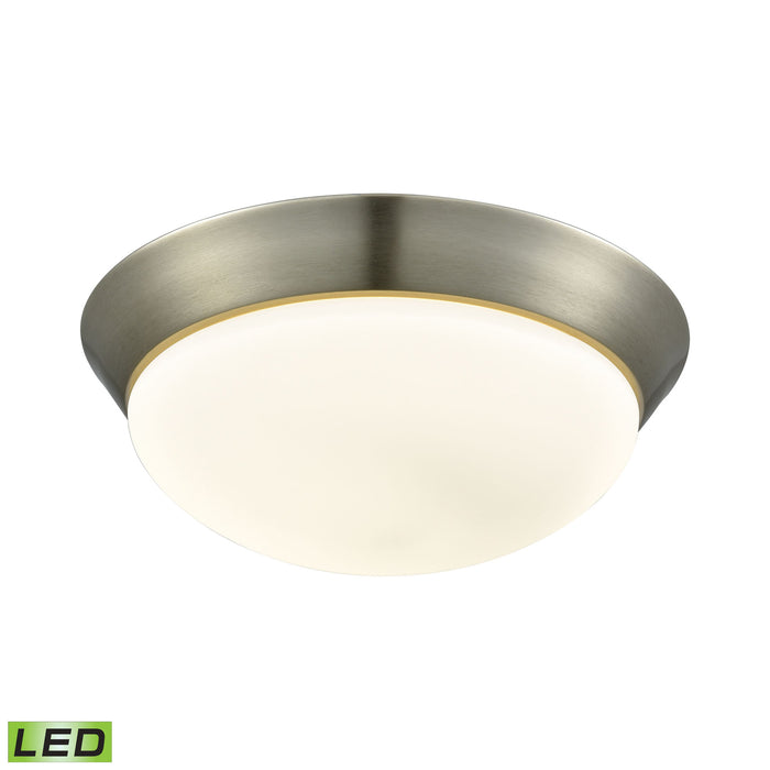 Contours 12.75'' Wide 1-Light Flush Mount - Satin Nickel