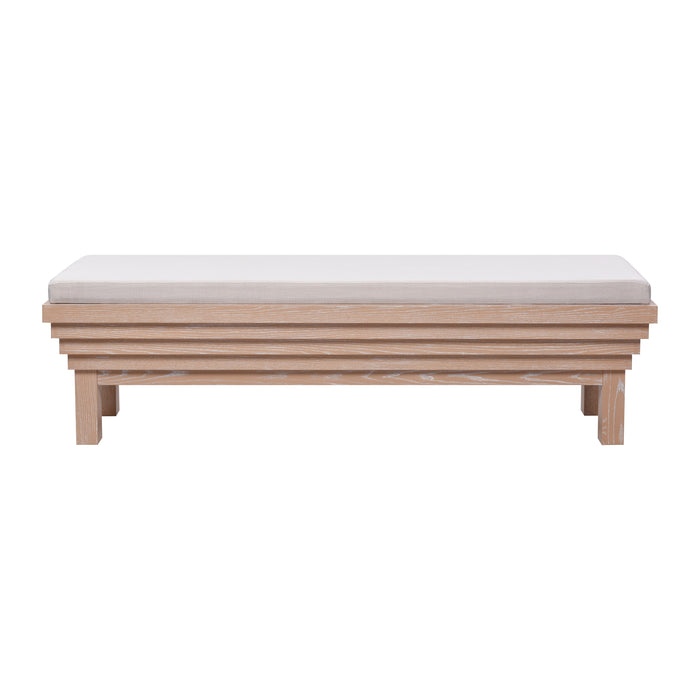 Joanne Bench - Light Oak with Linen