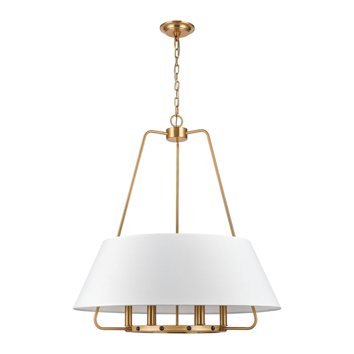 Tetbury 28'' Wide 6-Light Pendant - Aged Brass