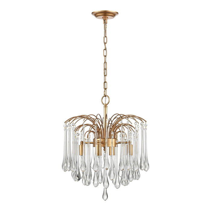 Viola Park 17'' Wide 4-Light Pendant - Gold Leaf