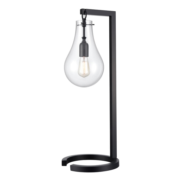 Teardrop 28'' High 1-Light Desk Lamp - Matte Black