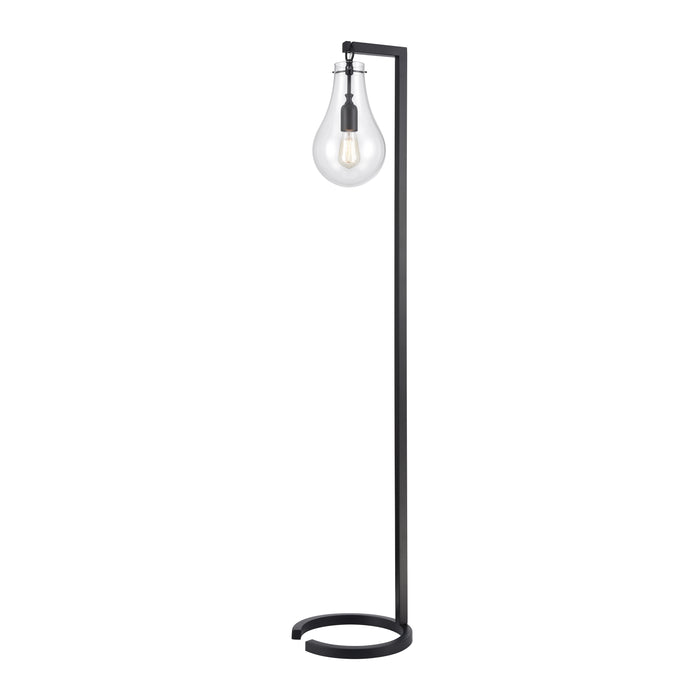 Teardrop 60'' High 1-Light Floor Lamp - Matte Black - Includes LED Bulb