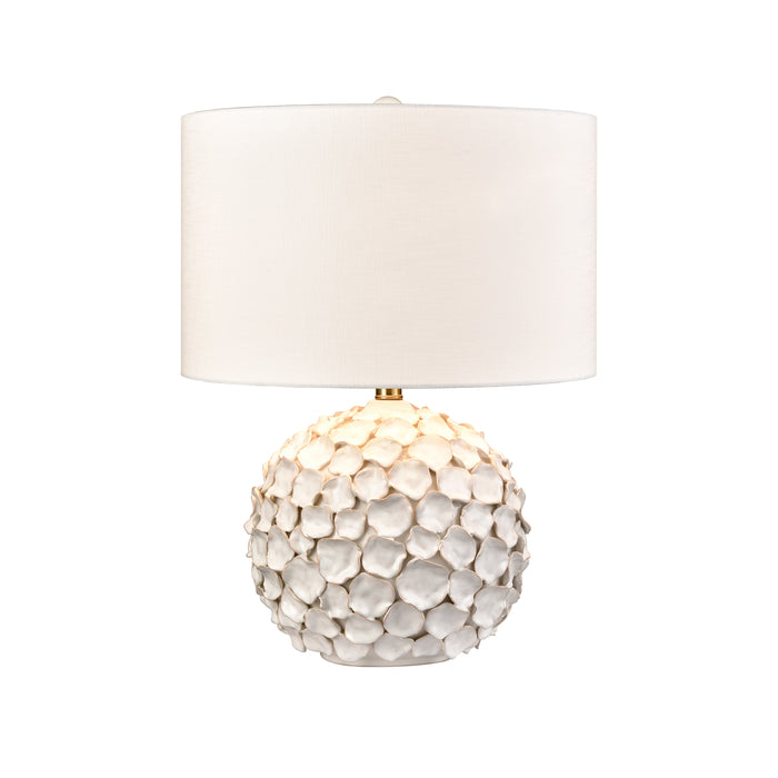 Gloria 23'' High 1-Light Table Lamp - White Glaze - Includes LED Bulb