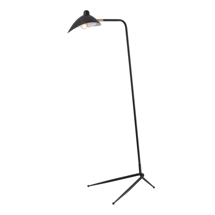 Risley 53'' High 1-Light Floor Lamp - Matte Black - Includes LED Bulb