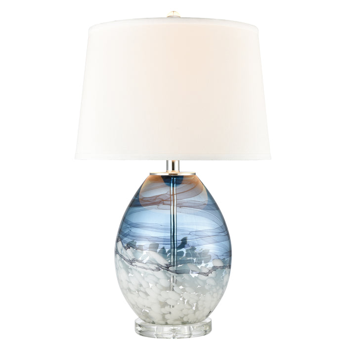 Livingstone 25'' High 1-Light Table Lamp - Blue