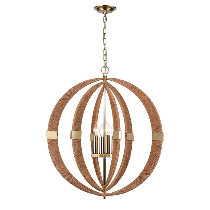 Pyrus 27'' Wide 4-Light Pendant - Brown