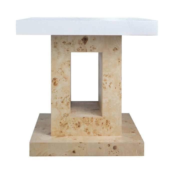 Rogers Accent Table - Pedestal Bleached Burl