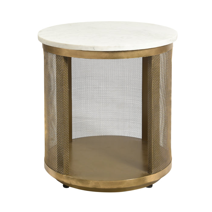 Solea Accent Table - Antique Brass