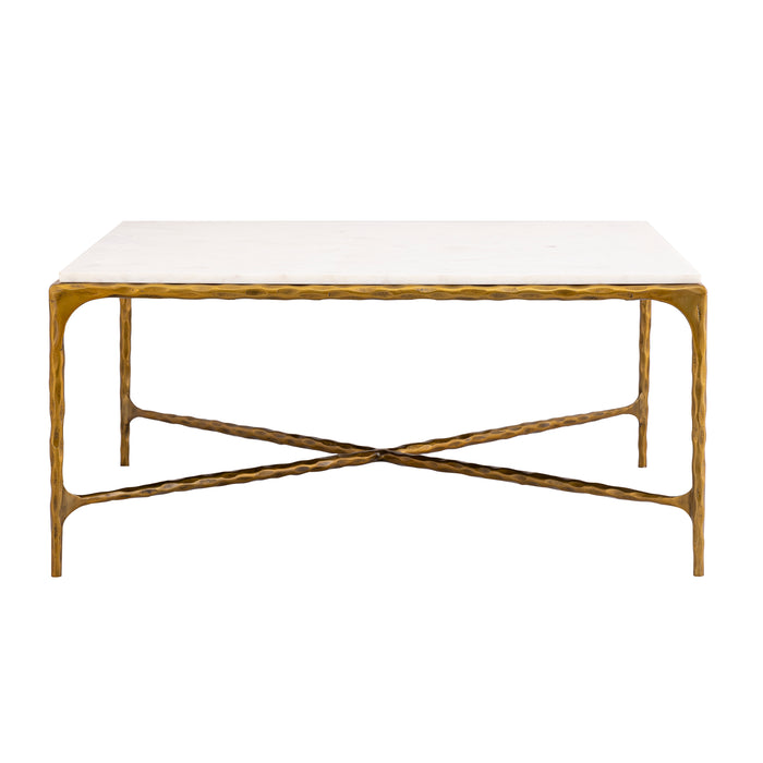 Seville Forged Coffee Table - Antique Brass