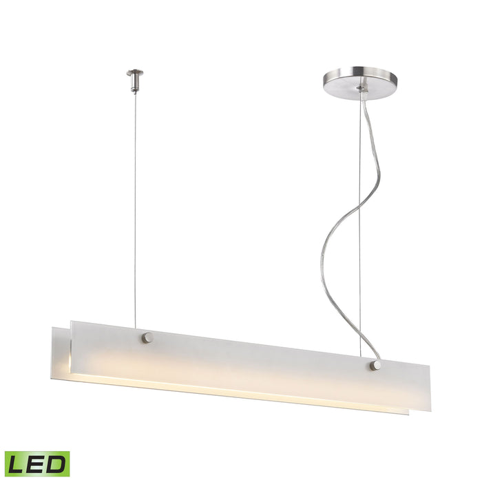 Iris 2'' Wide 1-Light Linear Chandelier - Aluminum