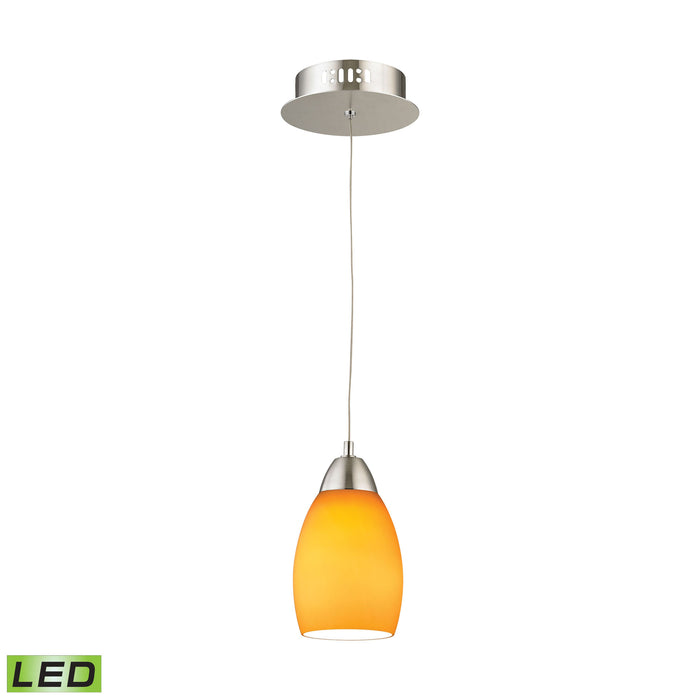 Buro 4'' Wide 1-Light Mini Pendant - Satin Nickel