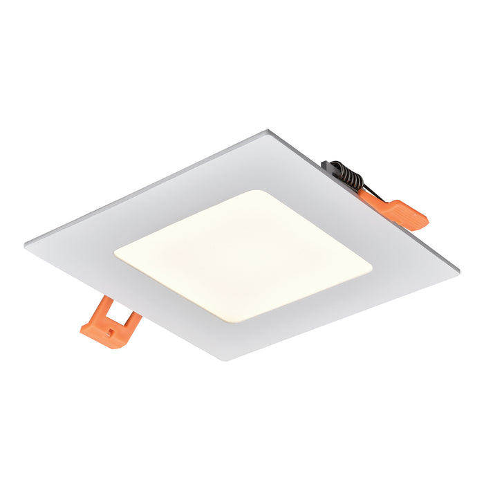 Mercury 4-inch Square Recessed Light in White - Integrated LED