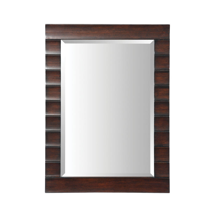 Wave 24-inch Mirror in Light Espresso