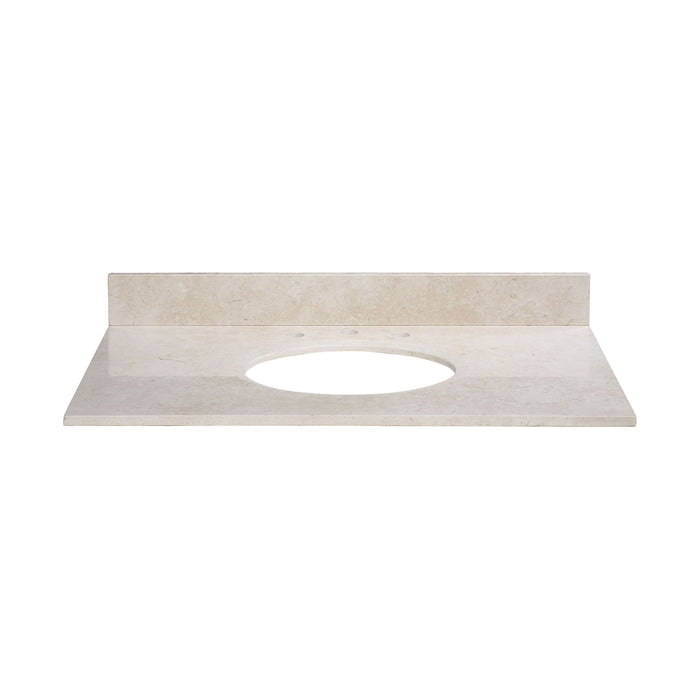 Stone Top - 31-inch for Oval Undermount Sink - Galala Beige Marble