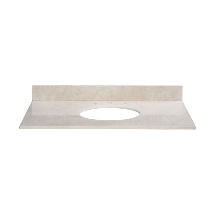 Stone Top - 49-inch for Oval Undermount Sink - Galala Beige Marble