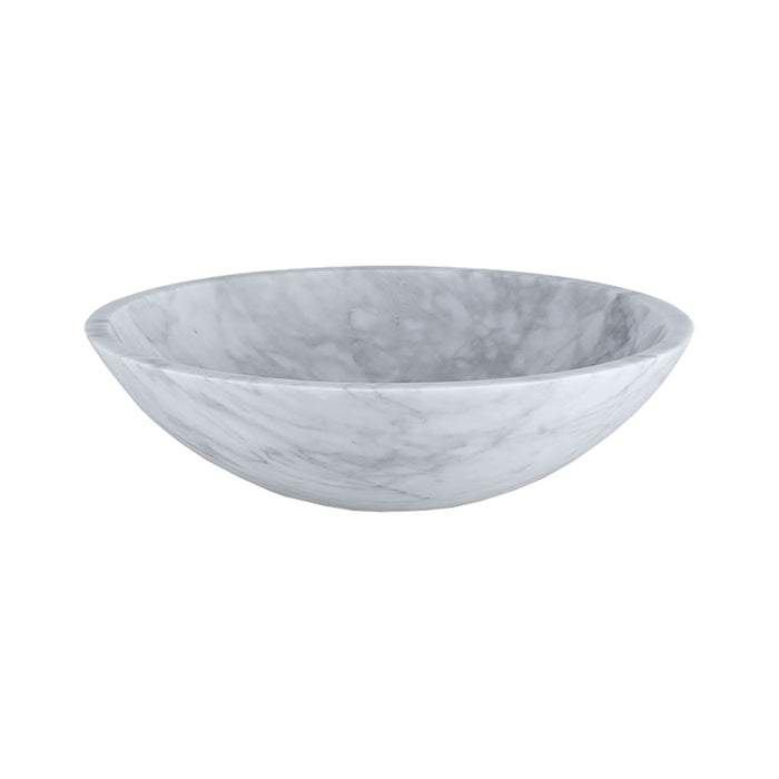 Round Stone Vessel - White Carrara Marble