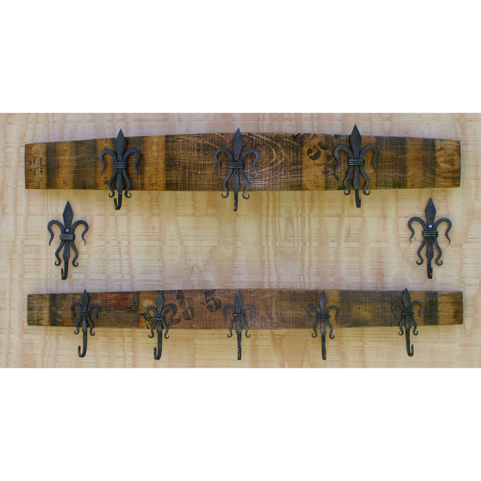 WB Wine Stave Rack Fleur - Small (5 Hooks)