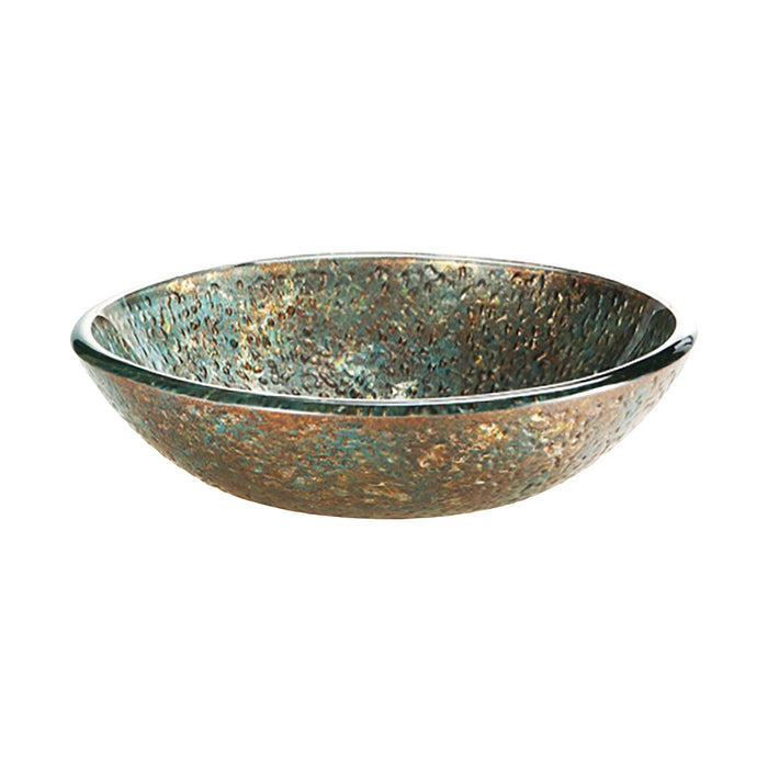 Reflex Vessel Sink - Blue/Copper Storm 18.125-inch