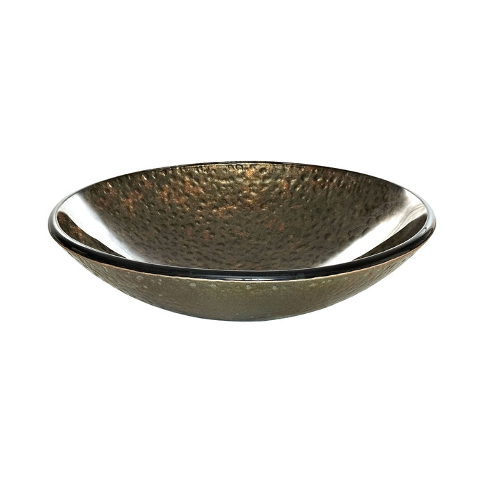 Reflex Vessel Sink - Green/Gold Storm 18.125-inch