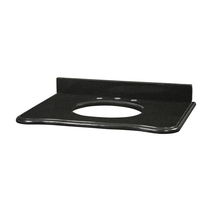 Malago 25-inch Stone Top - Black Granite for Oval Undermount Sink