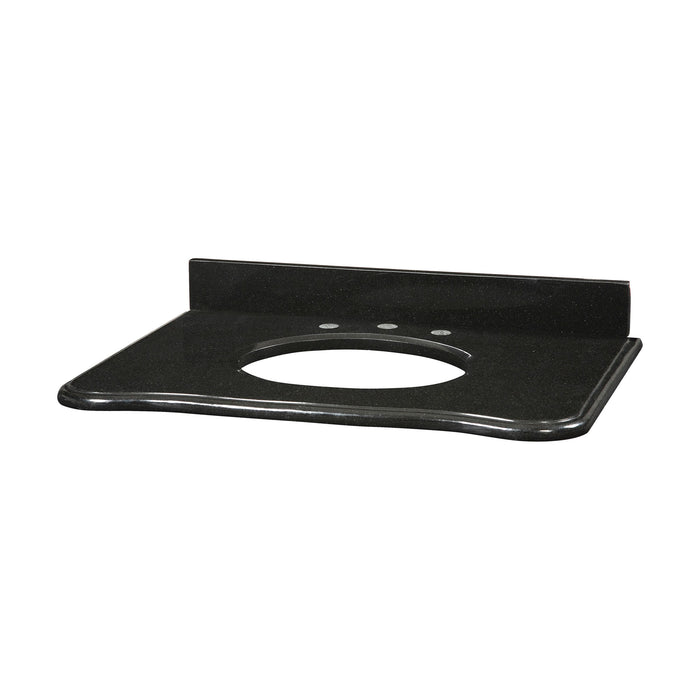 Malago 37-inch Stone Top - Black Granite for Oval Undermount Sink