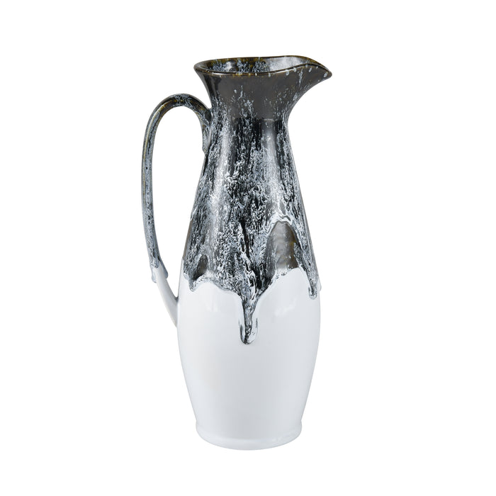 Gallemore Pitcher - Black and White Glazed