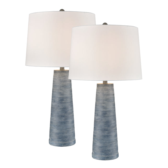 Kent 31'' High 1-Light Table Lamp - Set of 2 Dark Blue