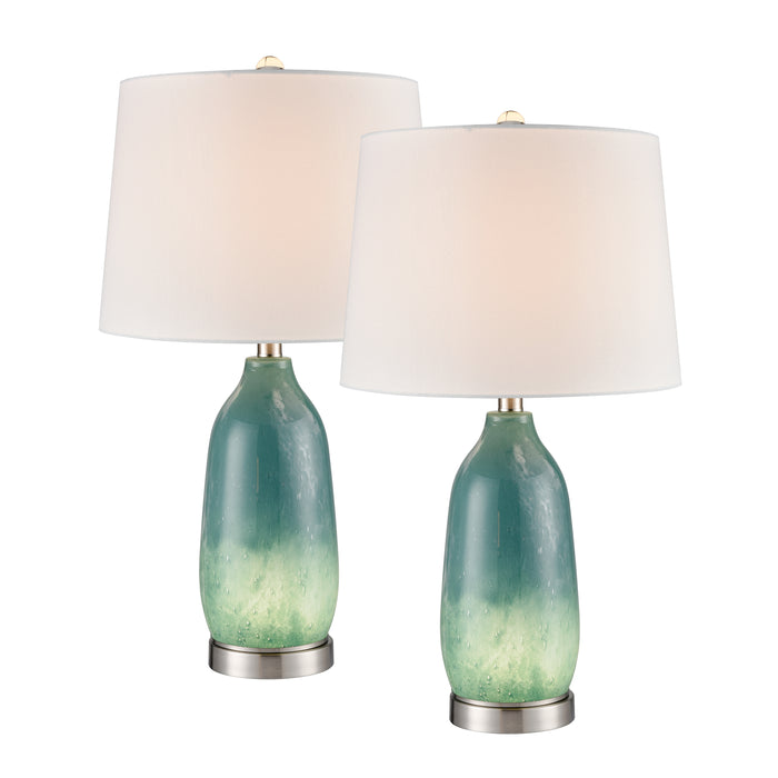 Lyric 25'' High 2-Light Table Lamp - Set of 2 Green