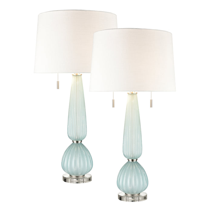 Mariani 34'' High 2-Light Table Lamp - Set of 2 Blue