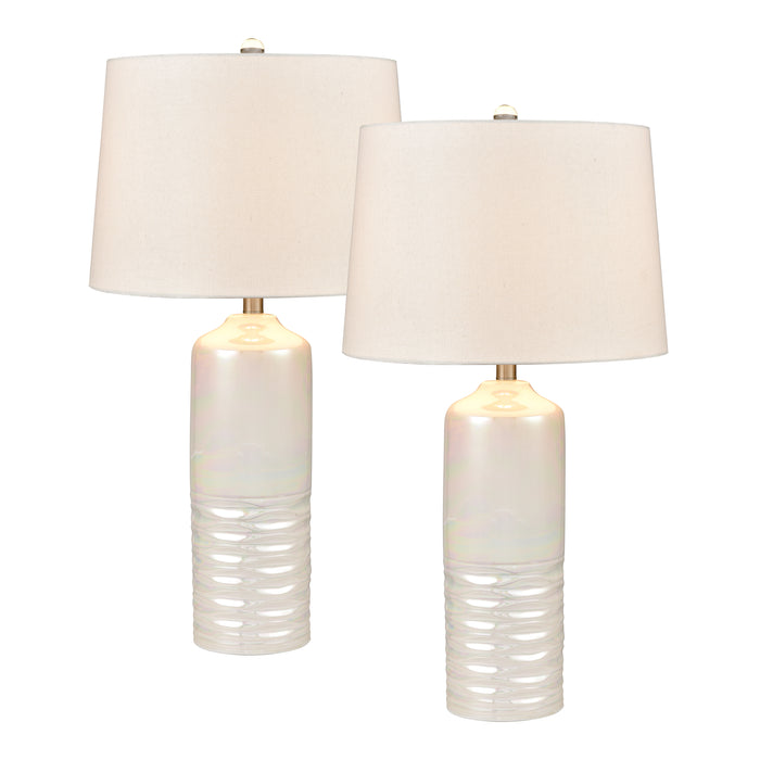 Daphne Cove 30'' High 1-Light Table Lamp - Set of 2 Pearl