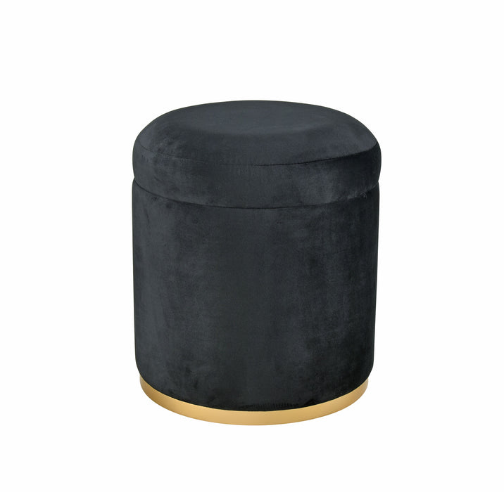 Raina Ottoman - Black