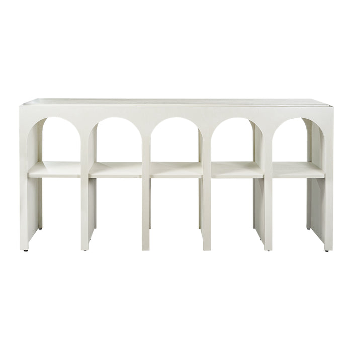 Eagan Console Table - Weathered White