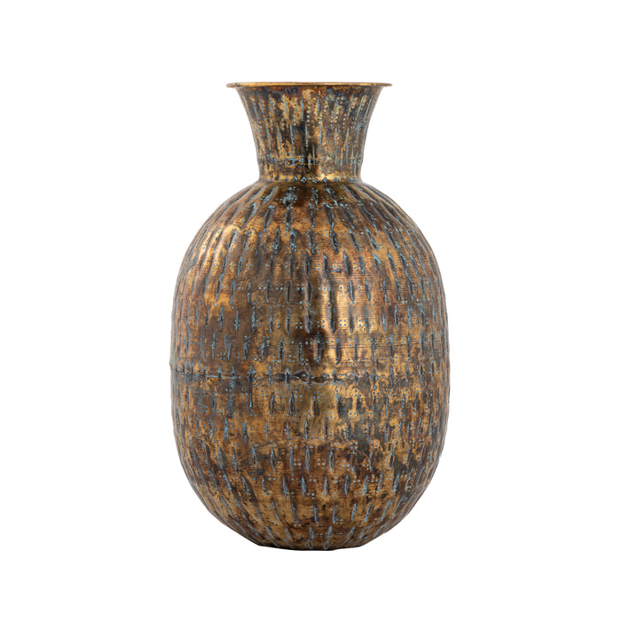 Fowler Vase - Round Patinated Brass