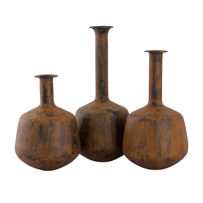 Newman Bottle - Set of 3 Rust