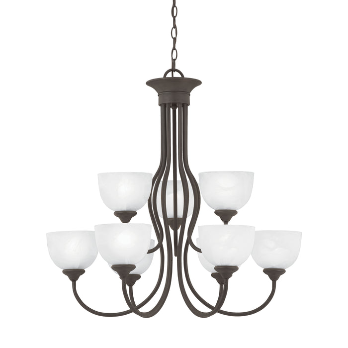 Tahoe 30'' Wide 9-Light Chandelier - Painted Bronze