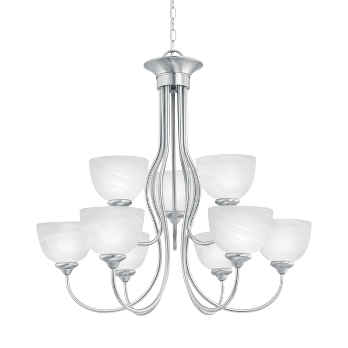 Tahoe 30'' Wide 9-Light Chandelier - Brushed Nickel