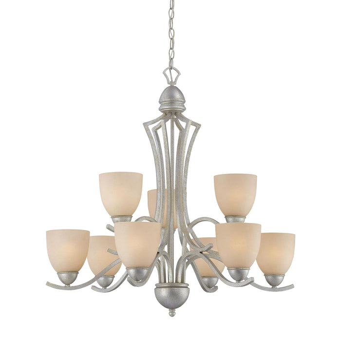 Triton 9-Light Chandelier in Moonlight Silver