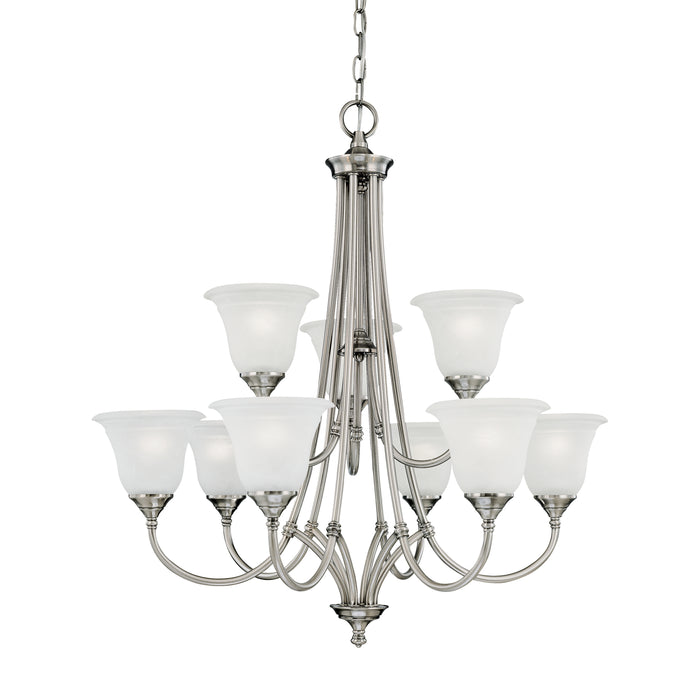 Harmony 31'' Wide 9-Light Chandelier - Satin Pewter