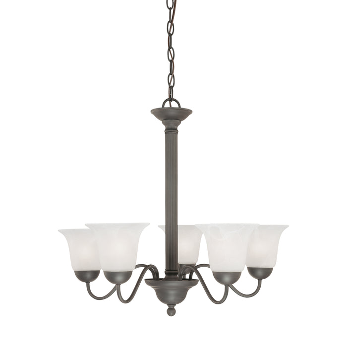 Riva 25'' Wide 5-Light Chandelier - Painted Bronze