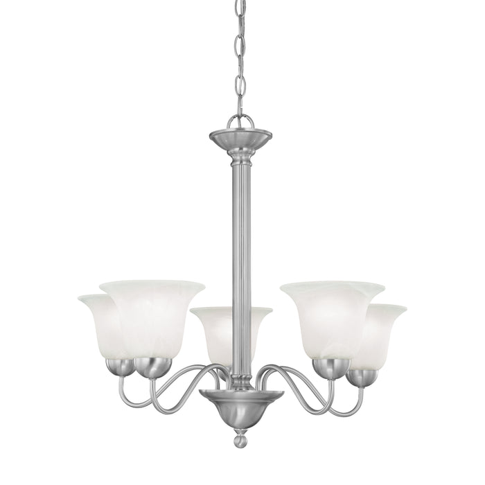 Riva 25'' Wide 5-Light Chandelier - Brushed Nickel