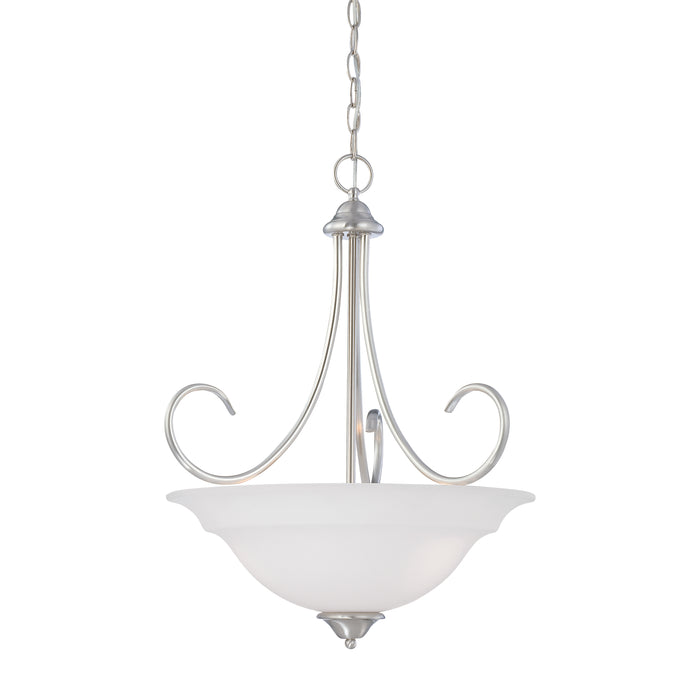 Bella 20'' Wide 3-Light Pendant - Brushed Nickel