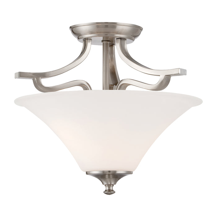 Treme 13'' Wide 2-Light Semi Flush Mount - Brushed Nickel