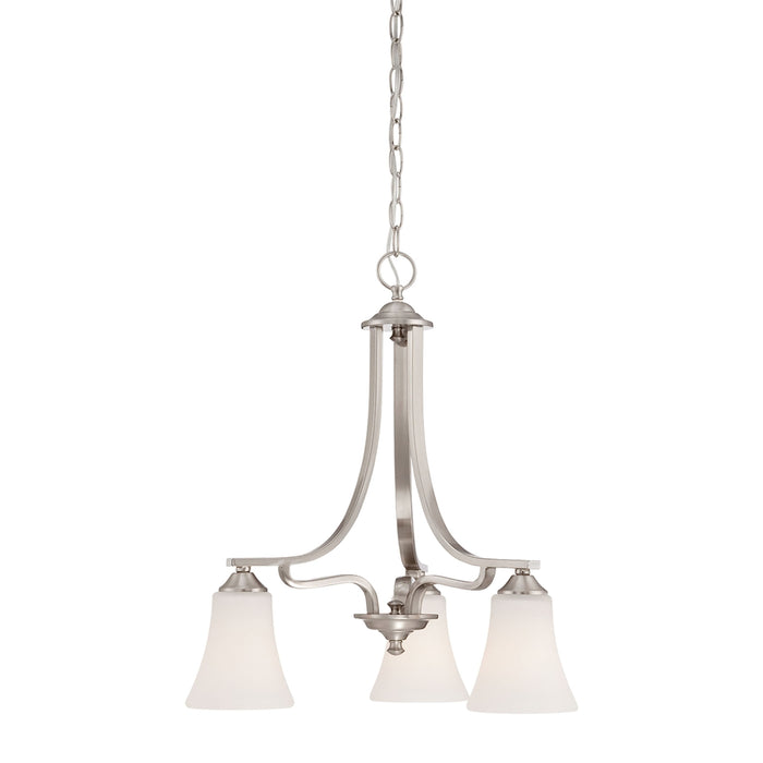 Treme 3-Light Chandelier in Brushed Nickel