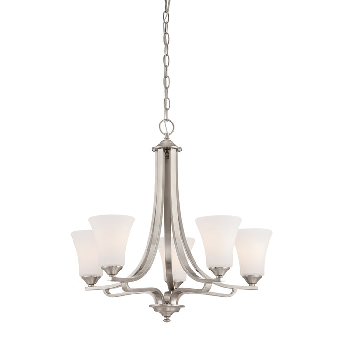 Treme 25'' Wide 5-Light Chandelier - Brushed Nickel